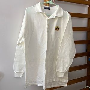 Vintage 90s Burberry Polo Tee Long Sleeve Embroidered